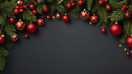 A festive Christmas tree adorned with colorful baubles and ornaments, ready for the holiday season