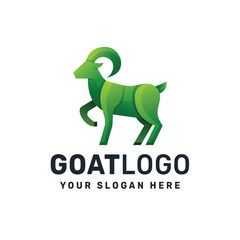 Goat logo gradient colorful vector icon illustration