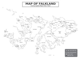 American Countries Geography Political map. Political map of country with capital, province or state capital, major cities and town.