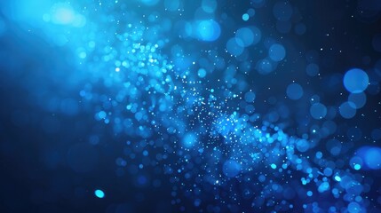 Blue background abstract particle
