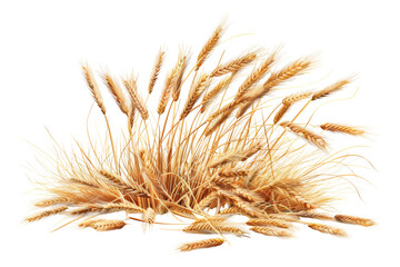 Fototapeta premium Detailed Image of a Mound of Golden Wheat Grains, Showing Texture and Natural Light