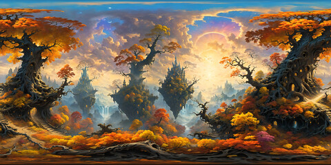 Fototapeta premium HDRI Fairytale Location Equirectangular Panorama 14