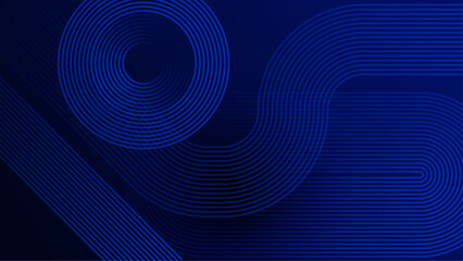 Abstract Geometric Blue Line Art Background Design