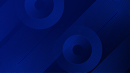 Abstract Blue Geometric Background with Line Patterns