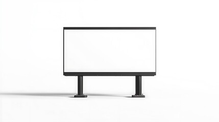 Obraz premium A large blank billboard standing on white surface.