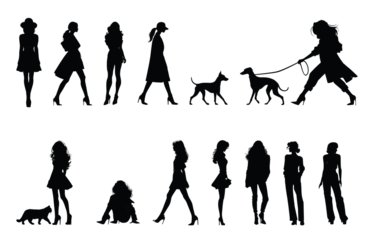 Architecture Black Silhouette Scale Figures 