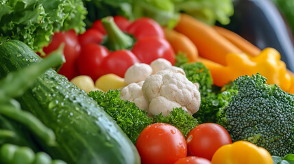 fresh vegetables on a white background