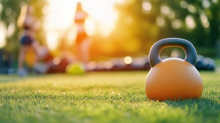 Outdoor Bootcamp Session at Sunset with Kettlebell Focus