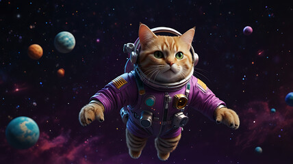 cat on the moon