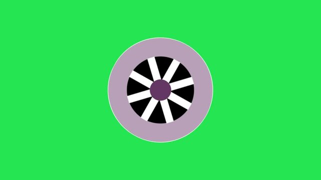 Wheel and green background