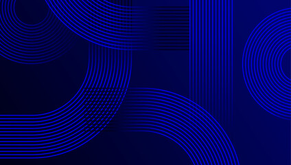 Abstract Blue Background with Lines Design