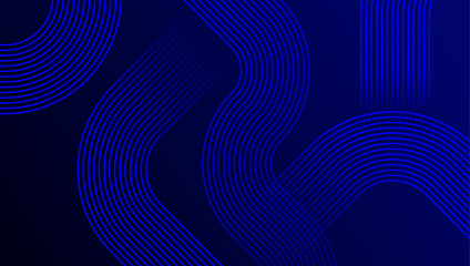 Abstract Blue Geometric Lines with Modern Minimalistic Design