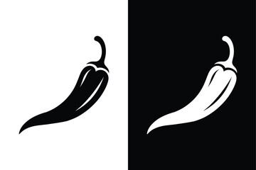 The Bold Pepper Icon in Black and White Contrast.