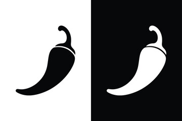 The Bold Pepper Icon in Black and White Contrast.