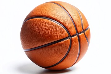 Fototapeta premium Classic sports photography: a vintage basketball game on a white background.