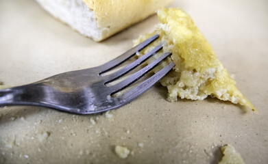 Dirty metal fork
