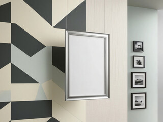 A framed picture on the wall, bathed in museum-like light and shadows.