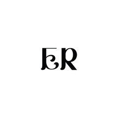 ER monogram logo design letter text name symbol monochrome logotype alphabet character simple logo