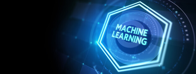 Fototapeta premium Machine learning artificial intelligence AI concept. 3d illustration