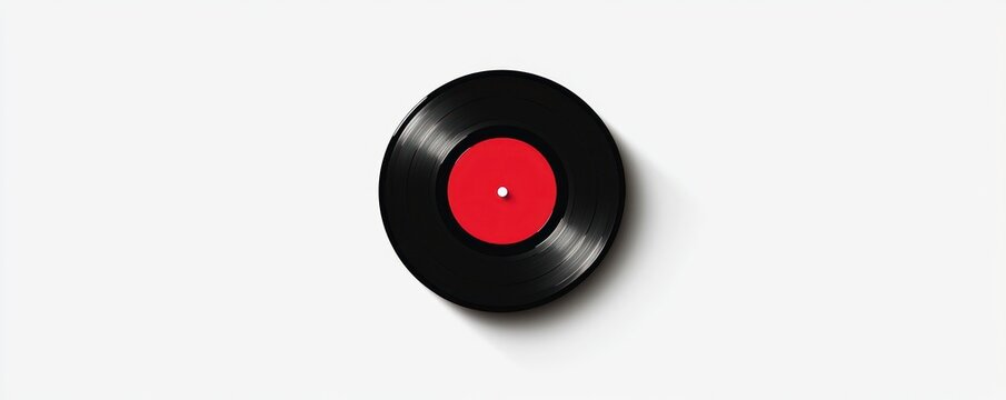 Contemporary vinyl record icon for music platforms, graphic design.