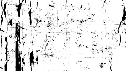 Grunge scratches and overlay dirty texture background vector. Black Brush strokes isolated on white background.