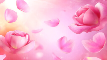 Fototapeta premium Delicate petals falling softly