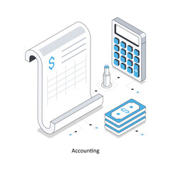 Accounting  Isometric stock illustration. EPS File stock illustration