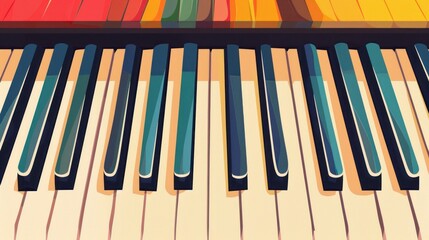 Piano Keys Close Up