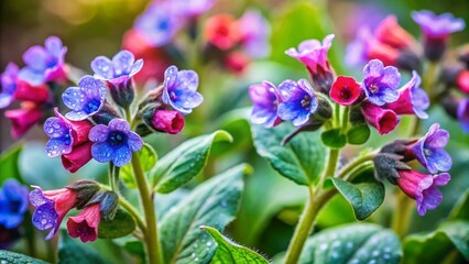 Tilt-shift photography reveals the hidden beauty of lungwort.