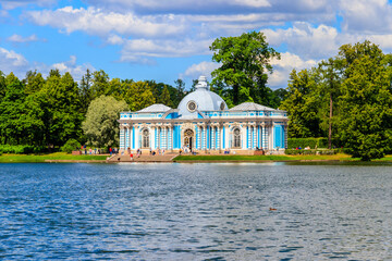 Grotto pavilion in Catherine park at Tsarskoe Selo in Pushkin, Russia