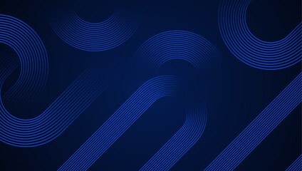 Naklejka premium Abstract Geometric Blue Background with Lines