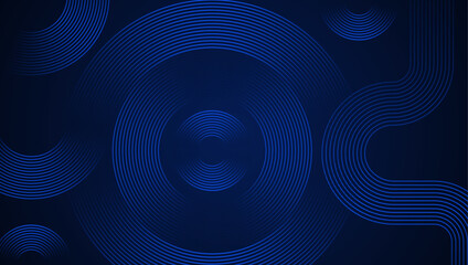 Abstract Blue Background with Lines Design