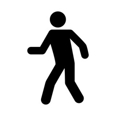 Man Walking Icon. Moving forward gesture Illustration as a simple vector sign & trendy symbol for design