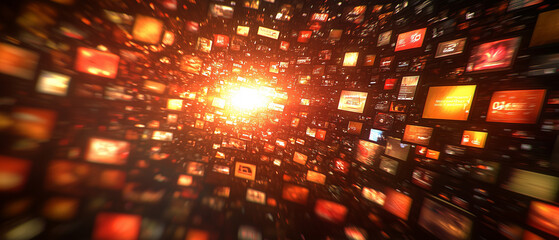 Obraz premium Digital World of Screens.