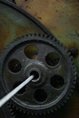 old rusty gear