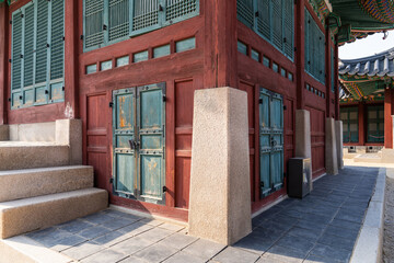 the exterior of building in Gyeongbokgung Palace