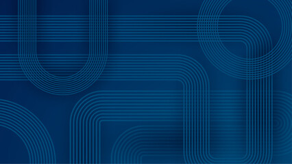 Blue Geometric Abstract Background With Lines and Patterns. Dynamic abstract blue geometric lines and curves modern, futuristic pattern. Ideal for design, technology, or digital concepts.
