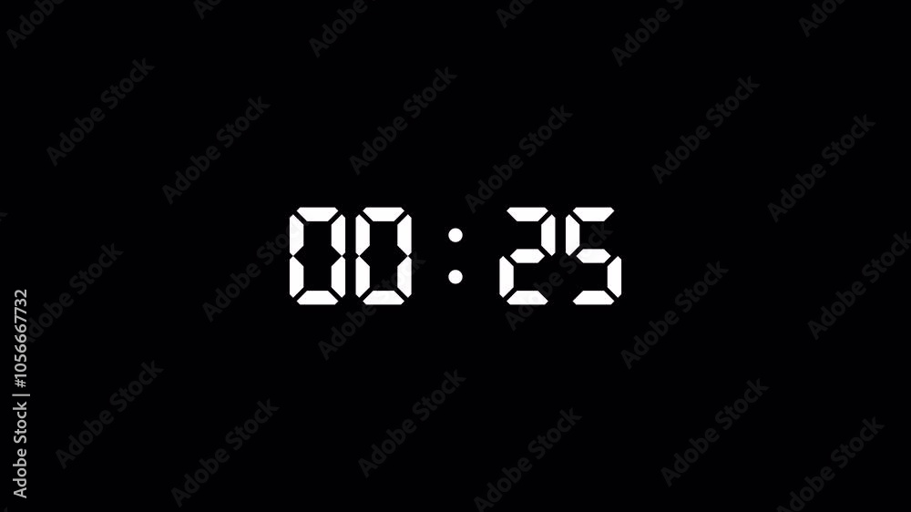Wall mural countdown timer animation from 30 to 0 seconds, 30 second countdown animation background, 30 seconds