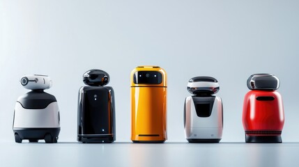 Innovative collection of adaptive ai robots showcasing learning capabilities in modern design