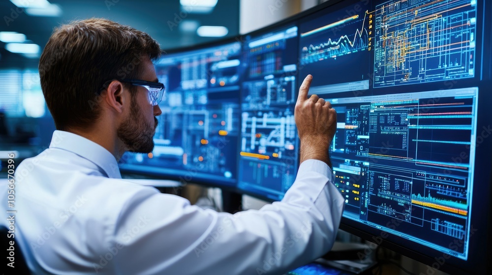 Fototapete Advanced data center monitoring techniques for optimizing performance and reliability
