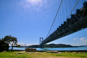 瀬戸大橋・下津井瀬戸大橋・田土浦公園から（岡山県・倉敷市）