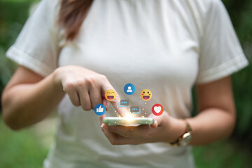 Social Distancing ,Working From Home concept..The concept of living on vacation and playing social...