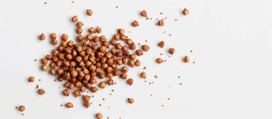 Roasted Chickpeas On White Background