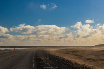 Iceland in a cold march day