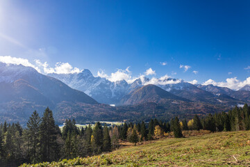 Julian Alps in a beautiful autumn day