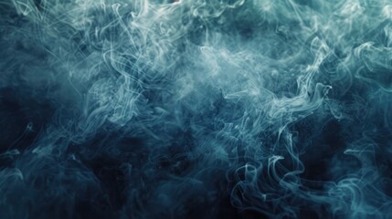 Obraz premium Smoke pattern on dark background with fog. Natural design.