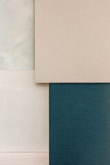 Fototapeta premium Textured wall panels in neutral tones enhance a modern interior space with aesthetic appeal