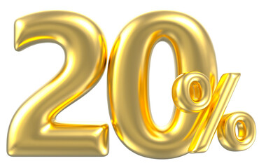 Font And Number Gold For Design 3D Render