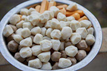 Heap of meatball in bowl