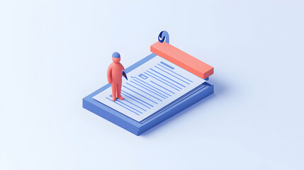 3D Plain Background To Do List Pen Copy Space Minimalist Organization Working From Home Soft Shadows Depth